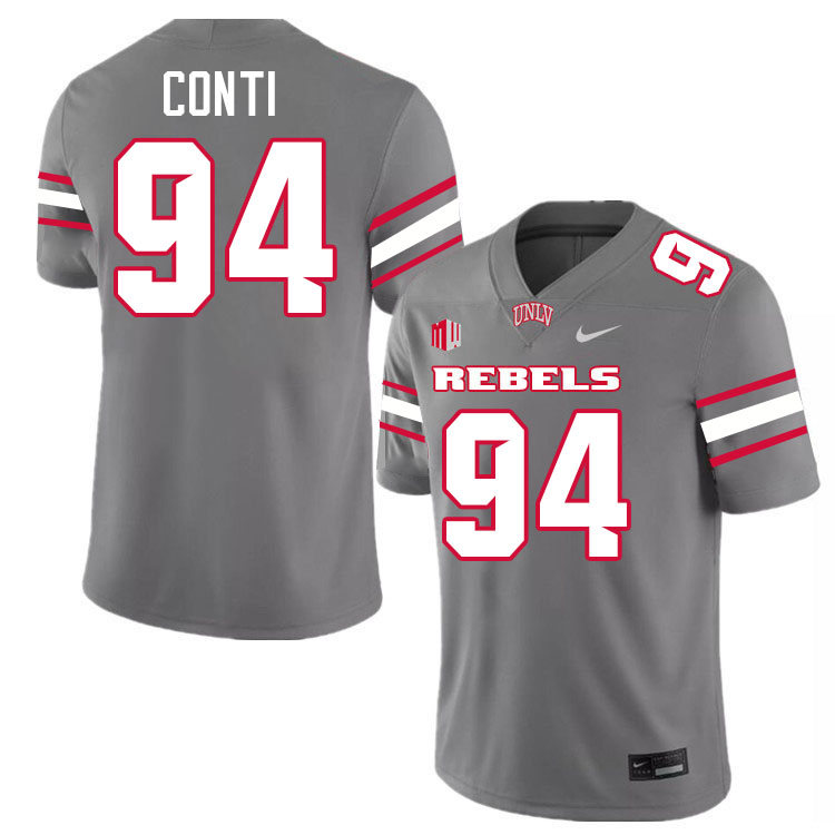 #94 Lucas Conti UNLV Rebels College Football Jersey Stitched-Grey